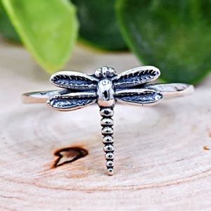 Sterling Silver Dragonfly Midi Ring Toe Ring